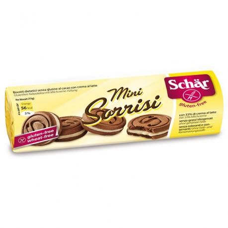 Mini Sorrisi - Biscuiti fara gluten cu cacao si crema de lapte 100 g - Schar