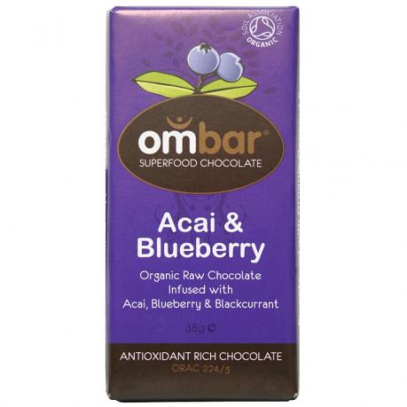 Ciocolata cu acai si afine Bio 35 g - Ombar Raw Chocolate