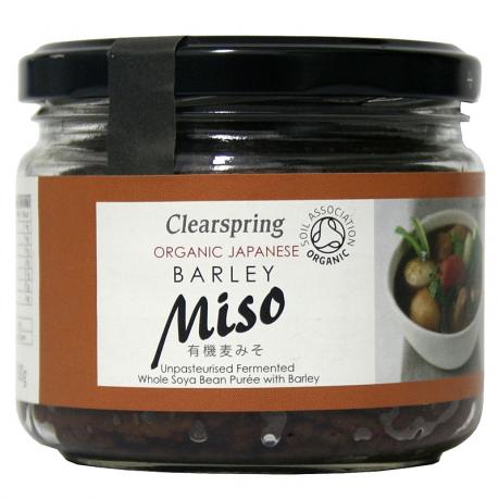 Barley Miso - pasta Miso din soia si orz nepasteurizata ECO 300 g - Clearspring