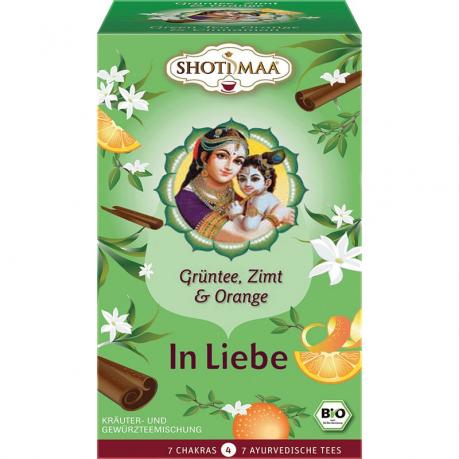 Ceai ayurvedic cu ceai verde si scortisoara ECO 28,8 g (16 pliculete x 1.8)  - Shoti Maa