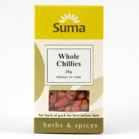 Ardei iuti intregi (Chilli) 25 g - Suma