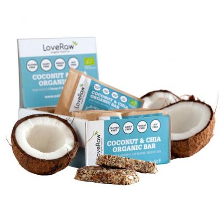 Baton raw cu cocos si seminte chia ECO 48 g - Loveraw