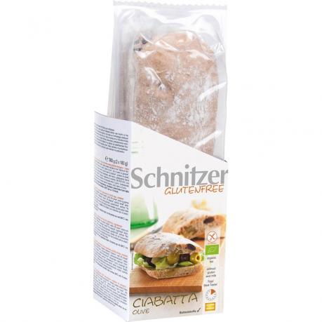 Bagheta Ciabatta fara gluten cu faina de porumb si masline ECO 360 g (2 x 180 g) - Schnitzer