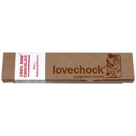 Ciocolata raw-vegan cu bucati de cacao ECO 40 g - Lovechock