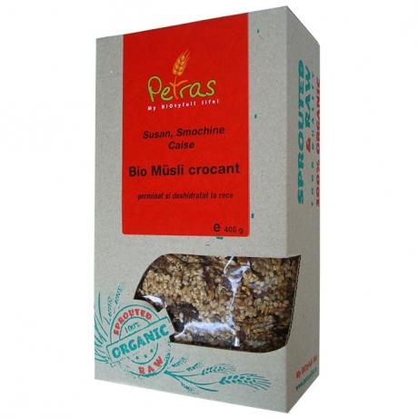 Musli crocant cu hrisca, caise si smochine eco 300 g - Petras