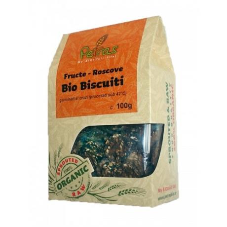 Biscuiti cu fructe si roscove ECO 100 g - Petras