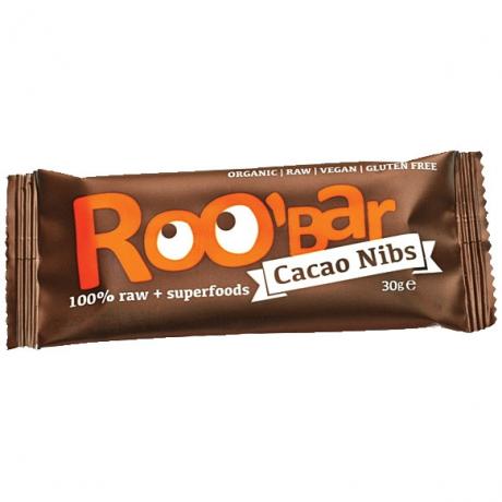 Baton cu bucati de cacao ECO 30 g - Roo'Bar