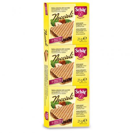 Noccioli – Napolitane cu alune de padure, fara gluten, 63 g (3x21 g), - Schar