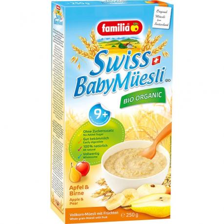 Muesli elvetian cu mere si pere pentru copii ECO 250 g - Bio-Familia