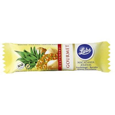 Baton cu ananas si macadamia fara gluten ECO 40 g - Lubs