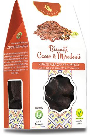 Biscuiti vegani cu mirodenii si cacao 130 g - Hiper Ambrozia