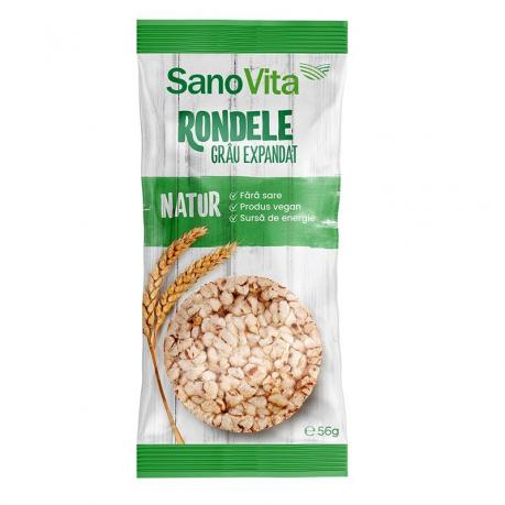 Rondele din grau expandat 56 g - Sano Vita