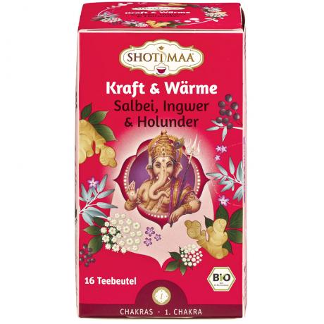 Ceai ayurvedic cu salvie, ghimbir si flori de soc ECO 32 g (16 pliculete x 2 g) - Shoti Maa