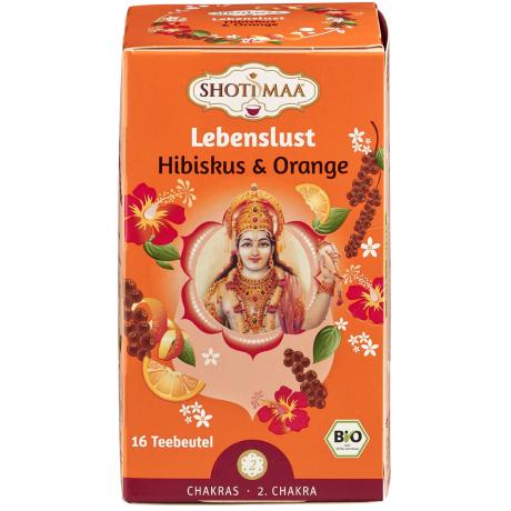 Ceai ayurvedic cu hibiscus si portocala ECO 32 g (16 pliculete x 2 g) - Shoti Maa