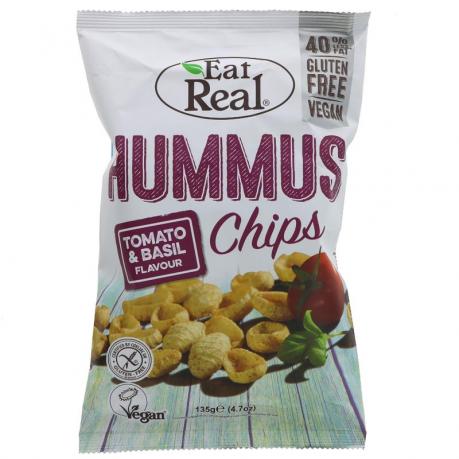 Chipsuri pentru humus cu aroma de rosii si busuioc 135 g - Eat Real