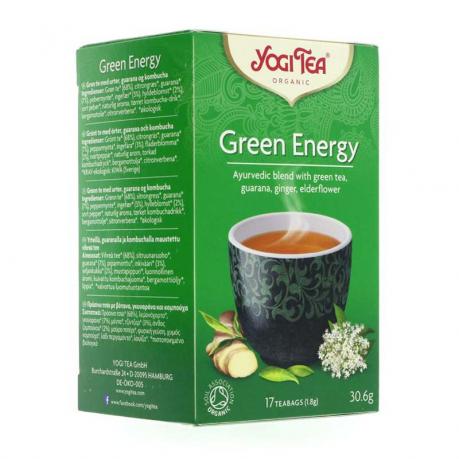 Ceai verde cu guarana, ghimbir si flori de soc Green Energy ECO 30.6 g (17 pliculete) - Yogi Tea