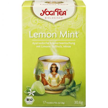 Ceai verde cu iarba de lamaie si menta (Green Balance) ECO 30.6 g (17 pliculete) - Yogi Tea