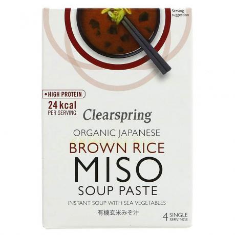 Supa instant cu pasta miso de orez integral si cu alge ECO 60 g (4 x 15 g) - Clearspring