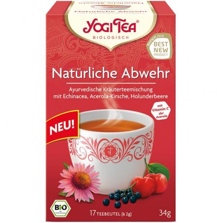 Ceai Aparare Naturala (cu echinacea, acerola si fructe de soc) ECO (17 pliculete x 2 g) 34 g - Yogi Tea