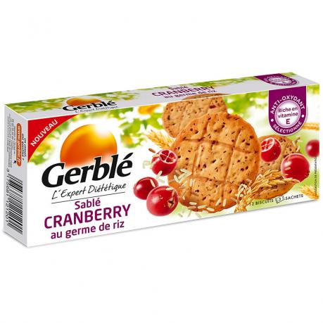 Biscuiti merisoare - germeni orez 132 g - Gerble