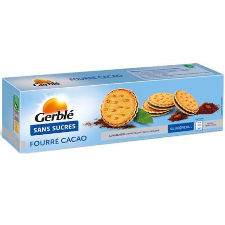 Biscuiti sandvis cacao fara zahar, 185 g - Glucoregul