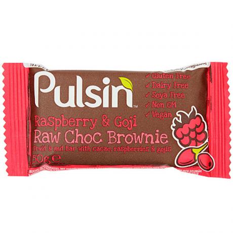 Baton cu cacao raw, zmeura si goji (fara gluten) 50 g - Pulsin