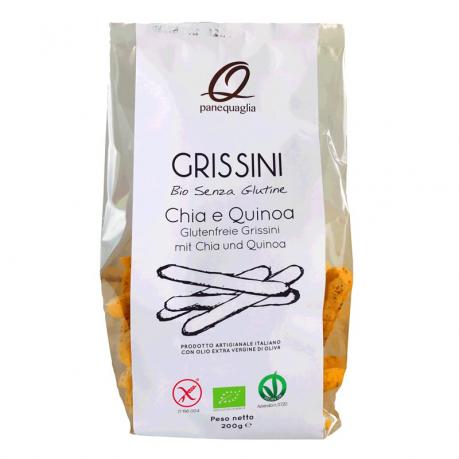 Grisine fara gluten cu chia si quinoa ECO 200 g - Quaglia