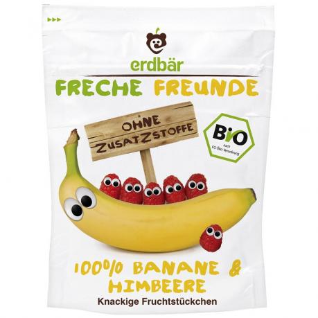 Banane si zmeura liofilizate ECO 16 g - erdbär Freche Freunde