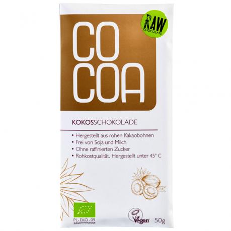 Ciocolata raw cu lapte de cocos ECO 50 g - Cocoa