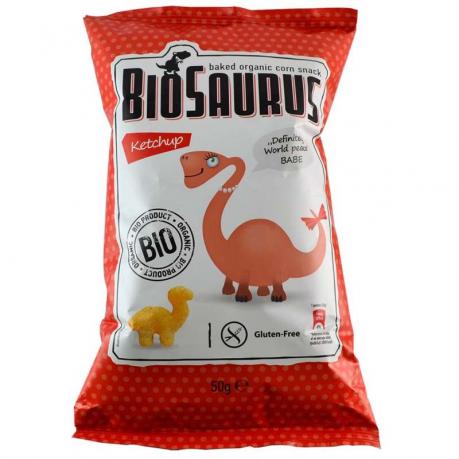 BABE - Pufuleti dinozauri cu ketchup ECO 50 g - BioSaurus