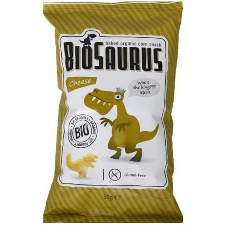 IGOR -  Pufuleti dinozauri cu branza ECO 50 g - BioSaurus