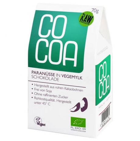 Nuci de brazilia in ciocolata raw-vegana ECO 70 g - Cocoa