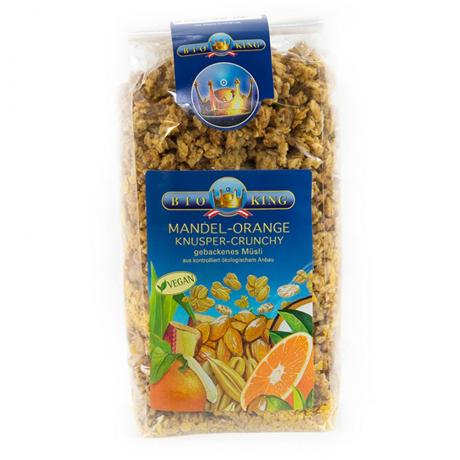 Musli crocant cu fulgi de portocale si migdale ECO 375 g - Bioking