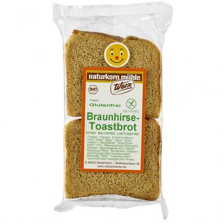 Paine toast fara gluten cu faina de mei brun ECO 250 g - Werz