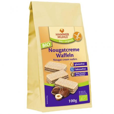 Napolitane fara gluten cu crema de nuga ECO 100 g - Hammer Muhle