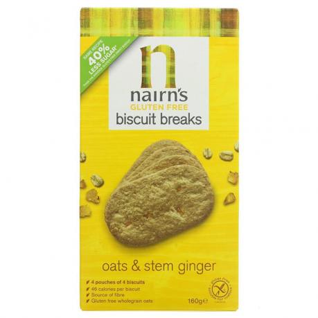 Biscuiti fara gluten din ovaz integral cu ghimbir 160 g - Nairn's