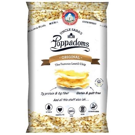 Poppadoms Original – chipsuri din faina de linte 50 g - Uncle Saba's