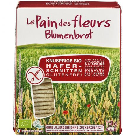 Felii crocante din ovaz, fara gluten, ECO 150 g (2 x 75 g) - Le Pain des fleurs 