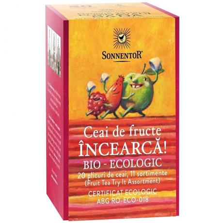 Ceai plicuri Mix fructe - Incearca!, ECO, 20 dz  (47.6 g) - Sonnentor