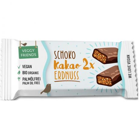 Batoane vegane cu arahide si cacao ECO 35 g - Veggy Friends