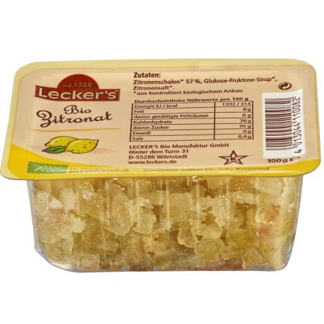 Coaja de lamaie confiata cubulete ECO 100 g - Lecker's