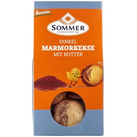 Biscuiti marmorati, din spelta, cu unt si cacao, ECO 150 g - Sommer