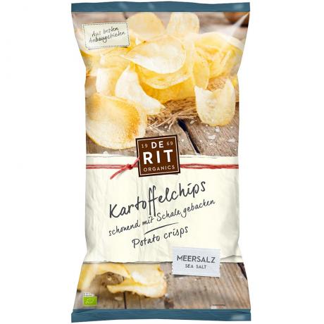 Chipsuri de cartofi cu sare de mare, ECO, 125 g - De Rit