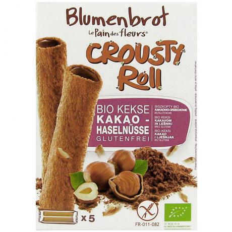 Rulouri crocante fara gluten, cu alune, ECO, 125 g - Le Pain des fleurs 