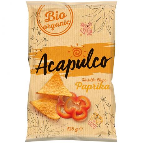 Tortilla chips cu aroma de paprika, ECO, 125 g - Acapulco