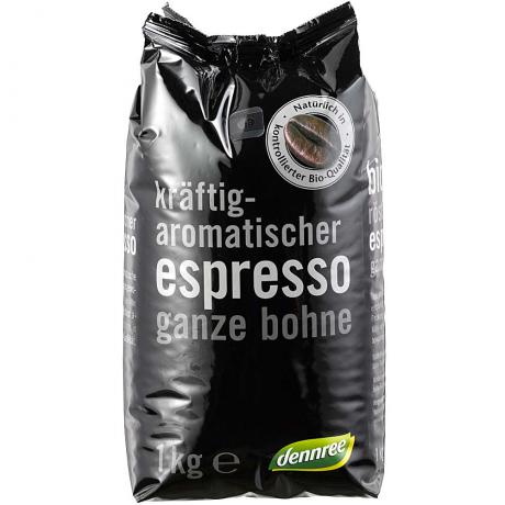 Cafea Espresso boabe, ECO, 1 kg - Dennree