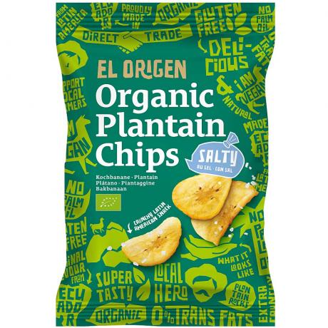 Chipsuri din plantain (banana) sarate, ECO, 80 g - El Origen