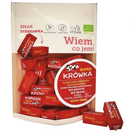 Caramele cu capsuni, ECO, 150 g, - Super Krowka