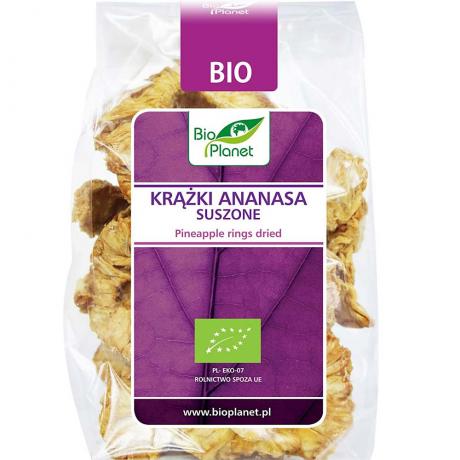 Inele de ananas uscate, ECO, 100 g, - Bio Planet