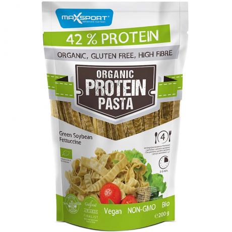 Paste fettucine din boabe de soia verde, cu continut ridicat de proteine, ECO, 200 g - MAXSPORT